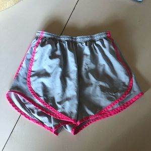 Grey and Pink Nike Running Shorts